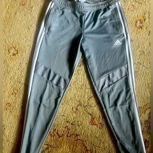 Gray Adidas Climalite Track Pants Medium